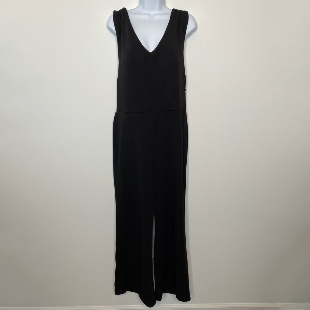 Speechless Black Cross Back Jumpsuit With Pockets - Picture 2 of 12